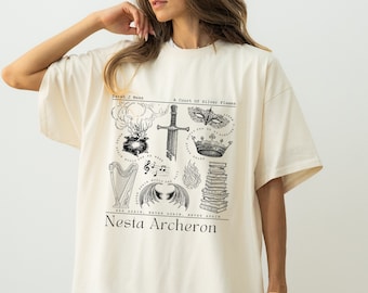ACOTAR shirt Nesta Sarah J Maas Acotar Merch Rhysand Velaris Shirt Cassian SJM merch Bookstagram Merch Sarah J Maas Merch Lady Death ACOSF