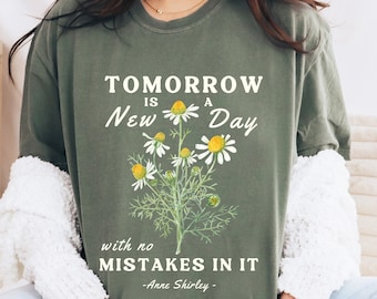 Chemise Anne avec un E Anne... la maison aux pignons verts Chemise bibliothèque couleurs confort Chemise Academia sombre Chemise Anne Shirley Fleurs sauvages Kindred Spirits
