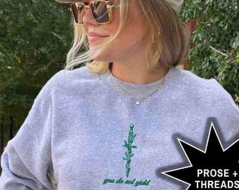 Embroidered Throne Of Glass Shirt You Do Not Yield Terrasen Booktok Merch Bookstagram Sarah J Maas Shirt SJM Merch To Whatever End
