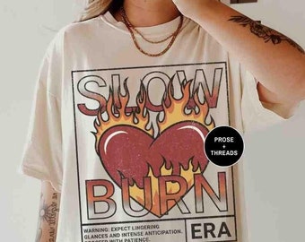 Slow Burn Romance Shirt For Book Lovers Trope Shirt Enemies To Lovers Booktok Merch Bookstagram Shirt Romantasy Gifts Dark Romance