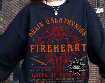 Aelin Fireheart Throne Of Glass Merch Sarah J Maas Merch SJM Merch Throne Of Glass Sweatshirt You Do Not Yield To Whatever End Sarah J Maas