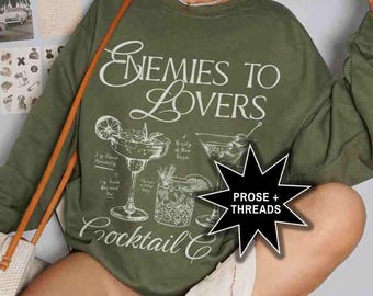 Enemies To Lovers Trope Sweatshirt For Book Lovers Literary Shirt Light Academia Romantasy Bookstagram Shirt Booktok Merch Dark Romance