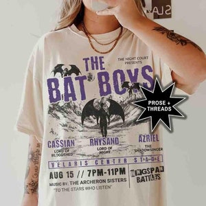 Gelicentieerd Bat Boys ACOTAR-shirt Rhysand Cassian Azriel ACOTAR Merch Sarah J Maas SJM Gifts Bookstagram Booktok Merch Velaris-shirt
