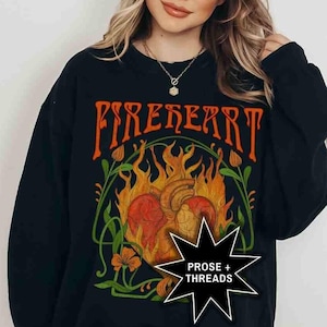 Aelin Galathynius Fireheart Sweatshirt Throne Of Glass Merch For Book Lovers Sarah J Maas Merch SJM Gifts Booktok Merch Bookstagram Shirt