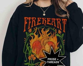 Aelin Galathynius Fireheart Sweatshirt Throne Of Glass Merch For Book Lovers Sarah J Maas Merch SJM Gifts Booktok Merch Bookstagram Shirt