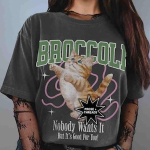 Onyx Brokkoli Katzen Shirt Vierter Flügel Shirt Iron Flame Merch Basgiath War College Bookstagram Shirt Romantasy Booktok Merch