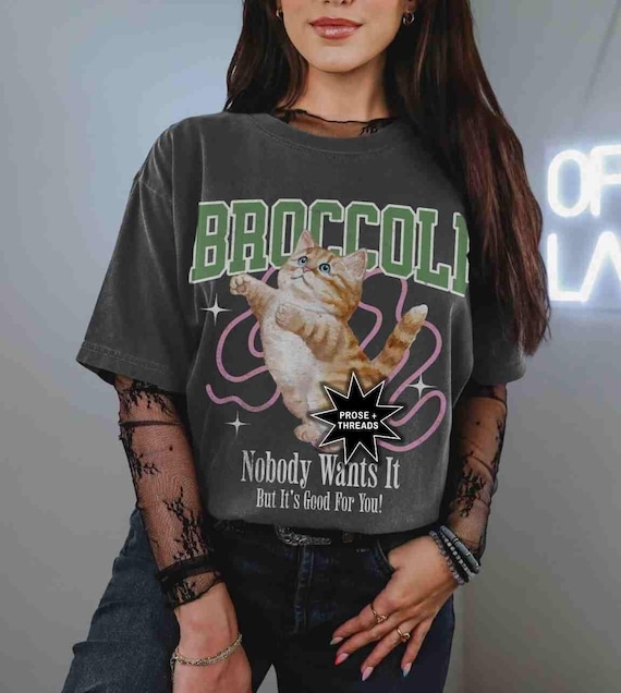 Onyx Storm Broccoli Cat Shirt Fourth Wing Shirt Iron Flame Merch Basgiath War College Bookstagram Shirt Romantasy Booktok Merch