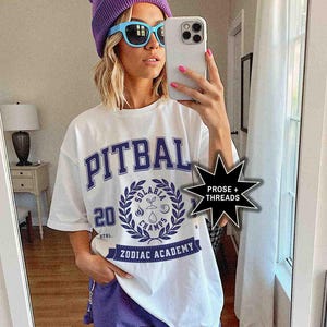 Licensierad Pitball Zodiac Academy-skjorta Booktok Merch Bookstagram-skjorta Romantisk present till bokälskare Orion Darius Acrux White