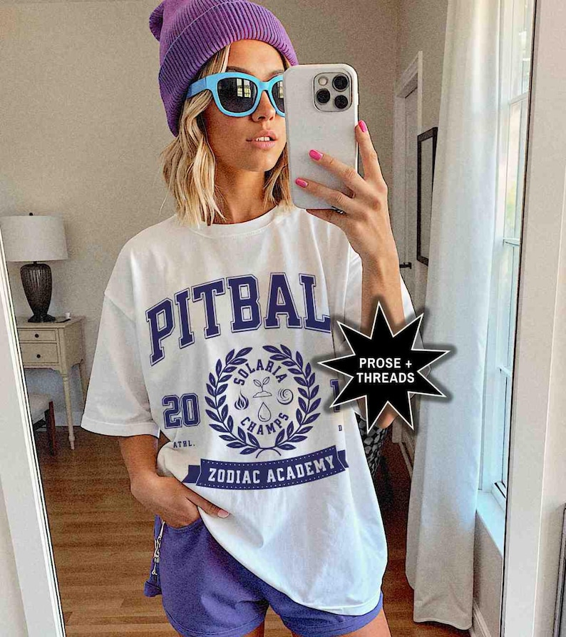 Licensierad Pitball Zodiac Academy-skjorta Booktok Merch Bookstagram-skjorta Romantisk present till bokälskare Orion Darius Acrux White