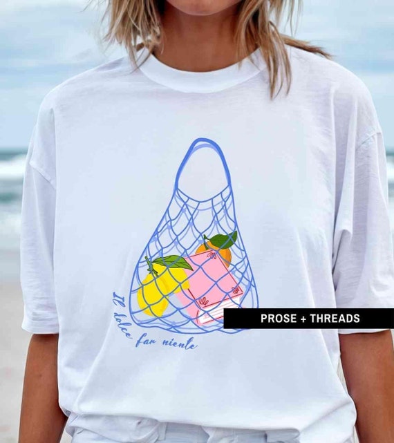 Bookish Il Dolce Far Niente La Dolce Vita Lemon Shirt Amalfi Coast