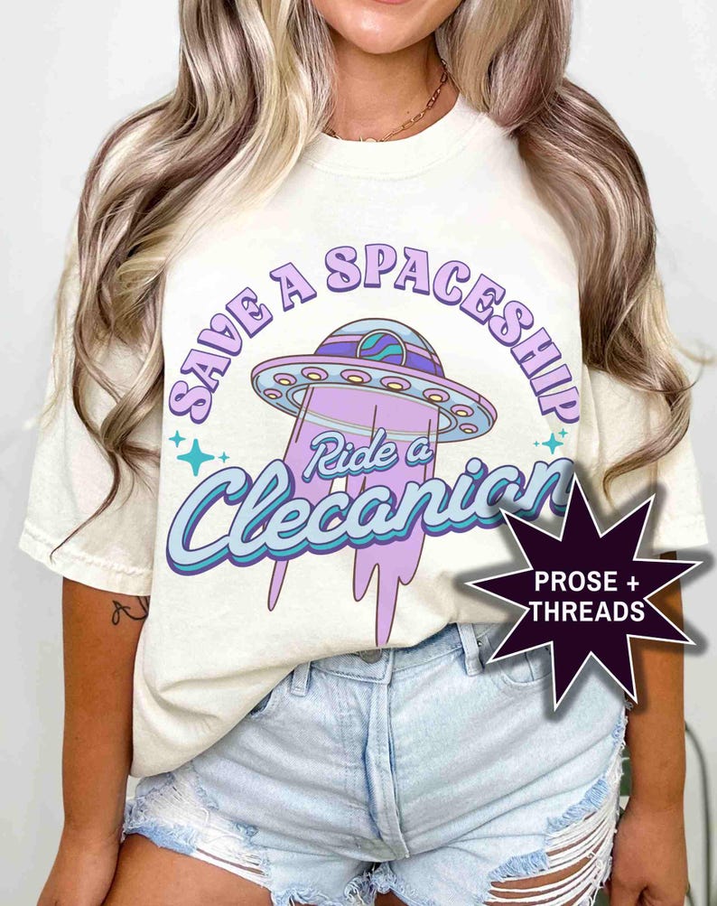 Licensed Clecanian Series Romantasy Gift For Book Lovers Alien Romance Booktok Merch Bookstagram Shirt Booktok Shirt Bookish Clothing Ivory