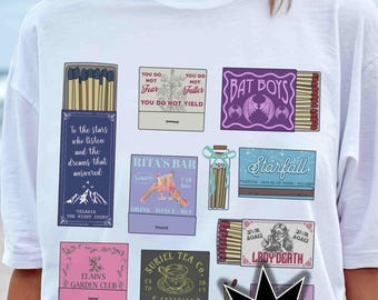 ACOTAR Matchbox Collage Shirt ACOTAR Merch Velaris Sarah J Maas SJM Gifts Bat Boys You Do Not Yield Booktok Merch Bookstagram