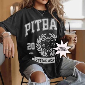 Licensierad Pitball Zodiac Academy-skjorta Booktok Merch Bookstagram-skjorta Romantisk present till bokälskare Orion Darius Acrux Black