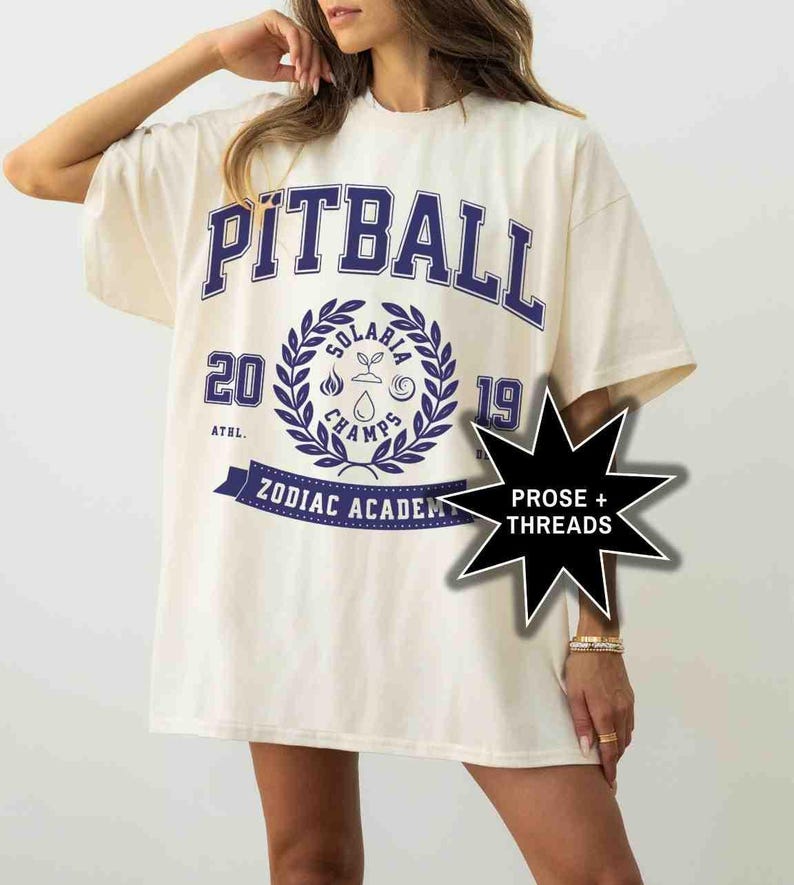 Licensierad Pitball Zodiac Academy-skjorta Booktok Merch Bookstagram-skjorta Romantisk present till bokälskare Orion Darius Acrux Ivory