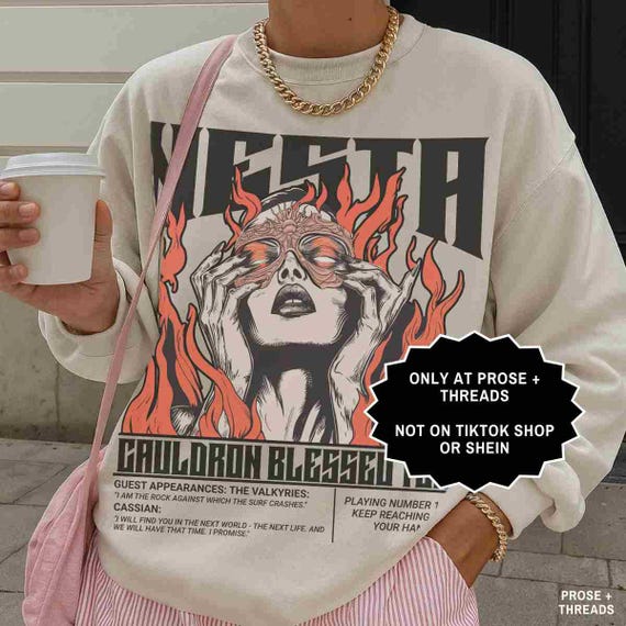 Nesta Archeron Sweatshirt Valkyrie Sarah J Maas Bookstagram Acotar Shirt Booktok Merch Cassian Sarah J Maas Merch Acotar Gifts