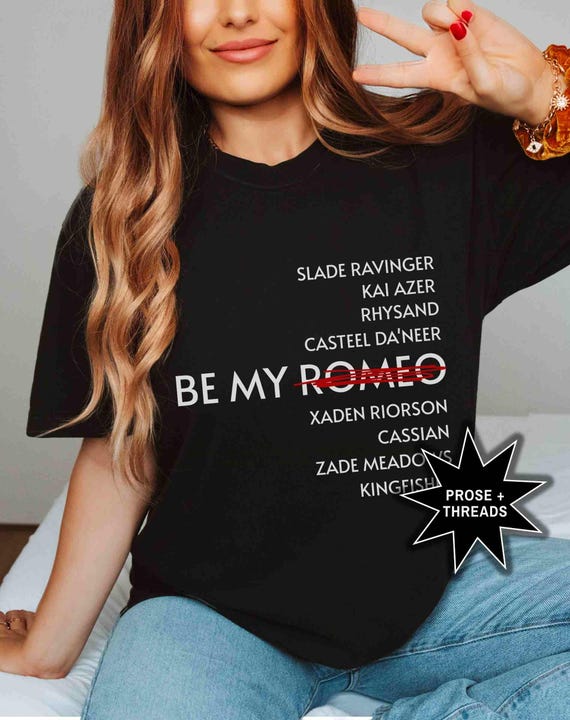 Book Boyfriend Shirt ACOTAR Fourth Wing Rhysand Cassian Haunting Adeline Zade Meadows Kingfisher Plated Prisoner Bookstagram Booktok Merch