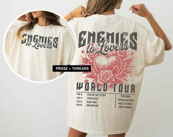 Enemies To Lovers Trope Shirt Literary Shirt Light Academia Shirt Romantasy Bookstagram Merch Tarot Shirt Booktok Merch Bookish Dark Romance