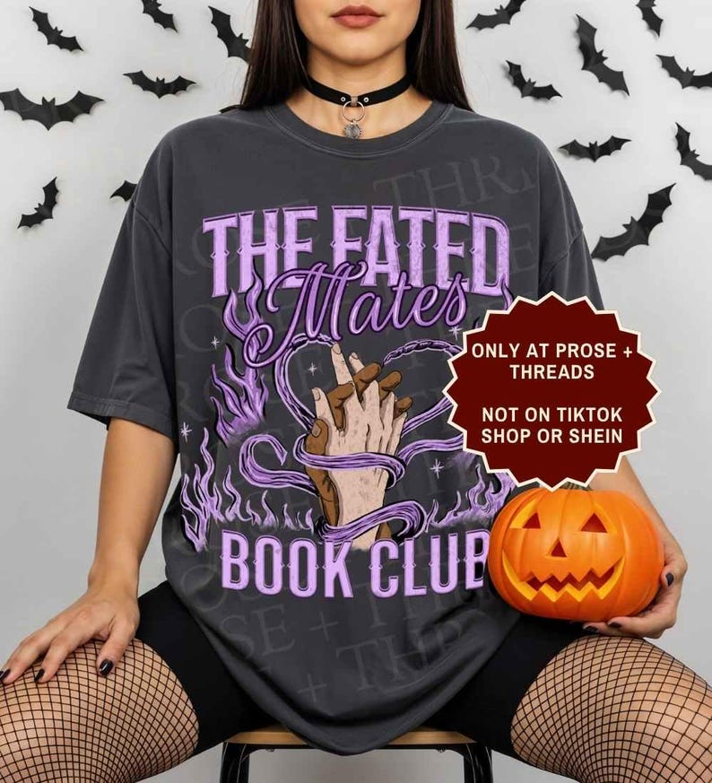 Camiseta Fated Mates, Camiseta Book Club, Camiseta Romantasy, Camiseta Bookish Trope, Produtos Booktok imagem 2
