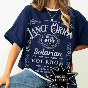Lance Orion Bourbon Shirt Zodiac Academy Booktok Merch Bookstagram Shirt Romantasy Gift For Book Lovers Professor Orion Darius Acrux True Navy