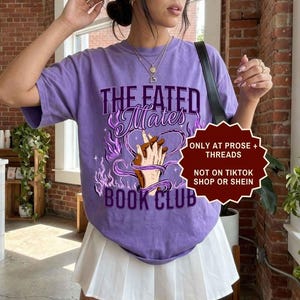 Camiseta Fated Mates, Camiseta Book Club, Camiseta Romantasy, Camiseta Bookish Trope, Produtos Booktok imagem 3