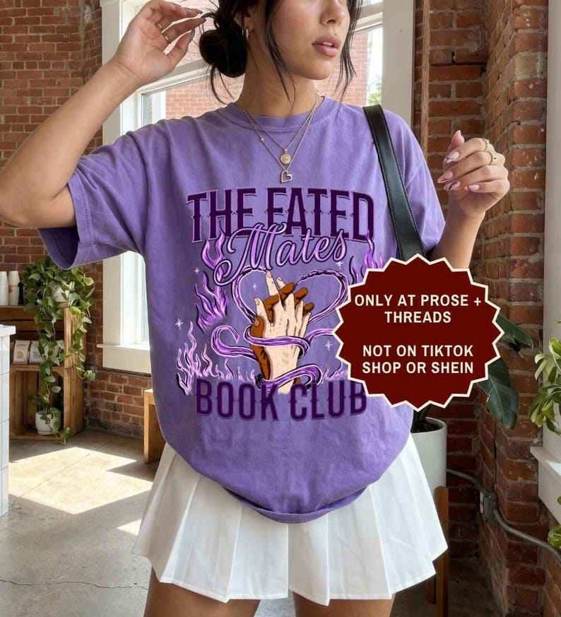 Camiseta Fated Mates, Camiseta Book Club, Camiseta Romantasy, Camiseta Bookish Trope, Produtos Booktok imagem 3