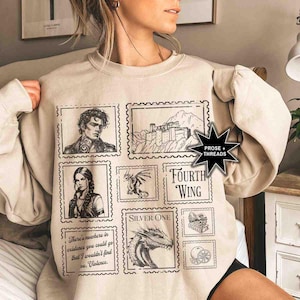 Vierde vleugel Sweatshirt Iron Flame Merch Booktok Merch Bookstagram Onyx Storm Xaden Riorson Violet Basgiath War College Booktok Shirt Bookish