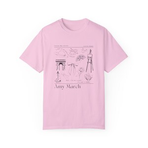 Amy March-tröja Little Women-tröja Comfort Colors Light Academia Little Women-tröja Louisa May Alcott bibliotekströja Bokliknande merchandise Bokliknande bild 8