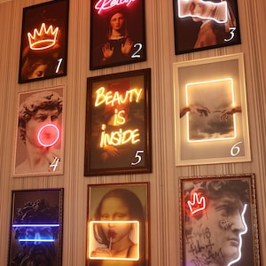 Pop Modern Neon Light Art – Custom LED Wall Decor, Neon Portrait & Painting, Unique Neon Sign Art for Home or Office