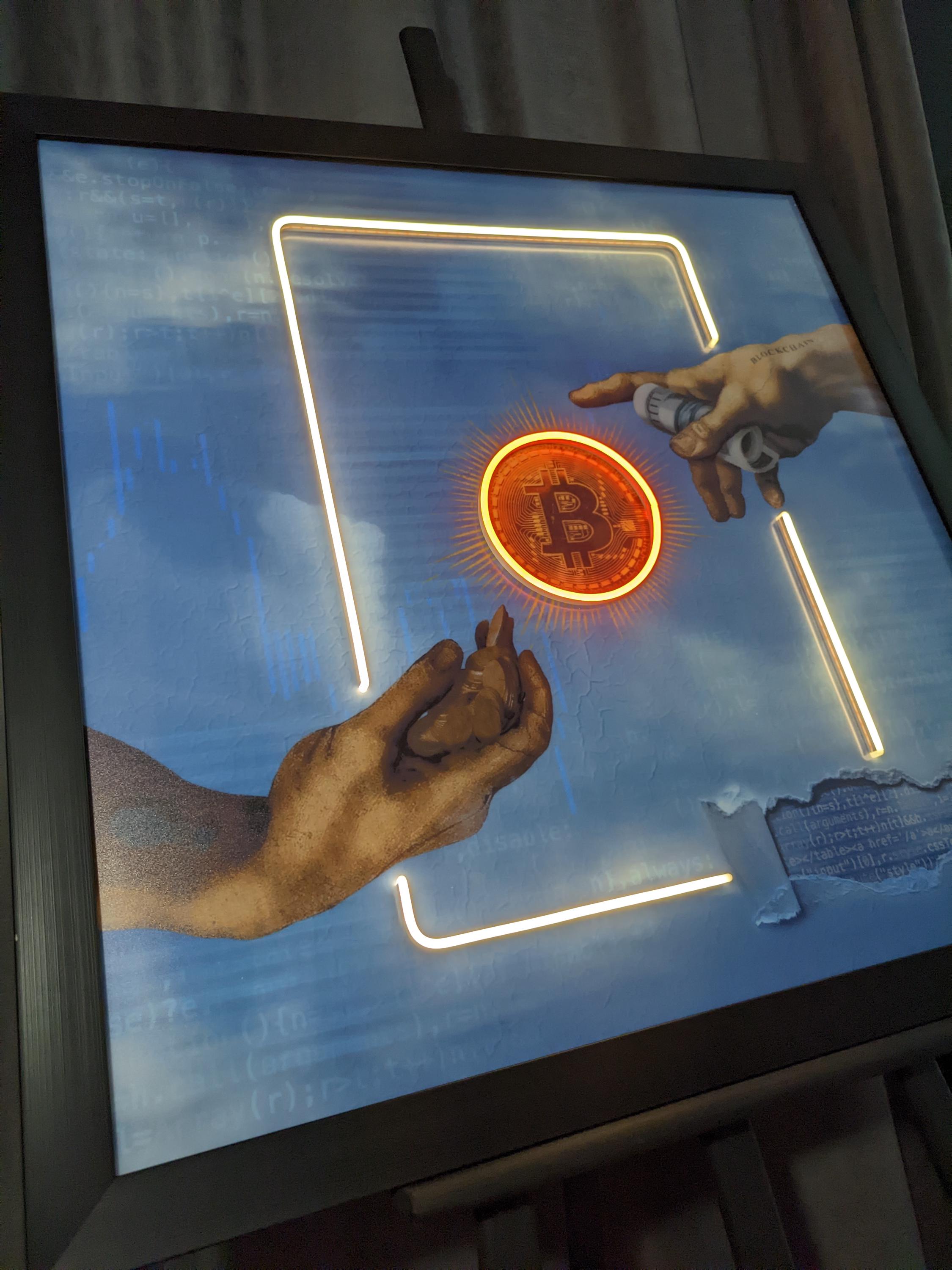 Bitcoin Renaissance LED Neon Art: Crypto Office Decor - Etsy