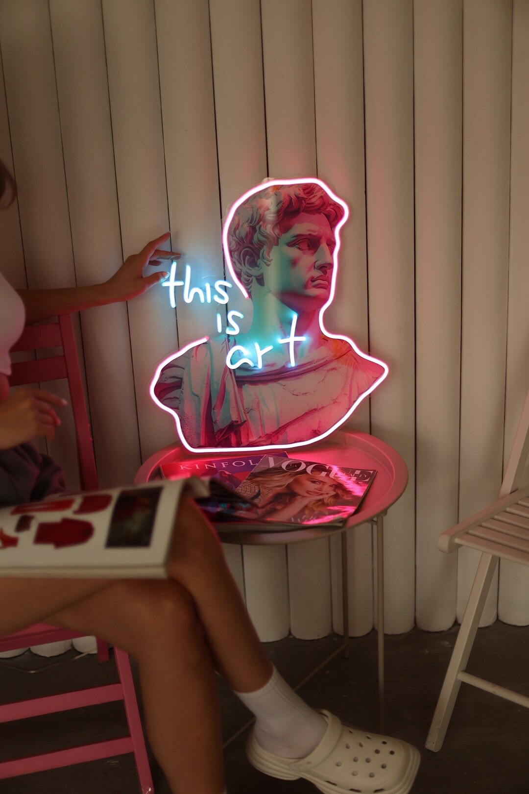 Neon Sign, Painting This is Art, Gift, Night Light, Custom Neon Sign