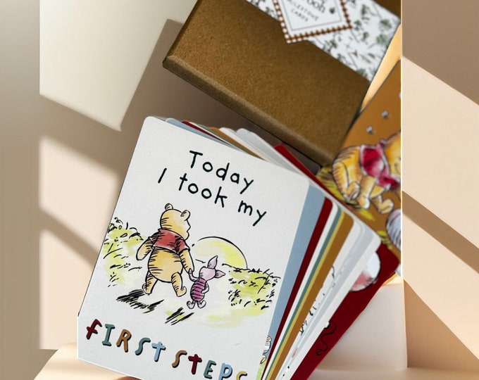 Winnie the Pooh 24 Baby Milestone Cards - Etsy