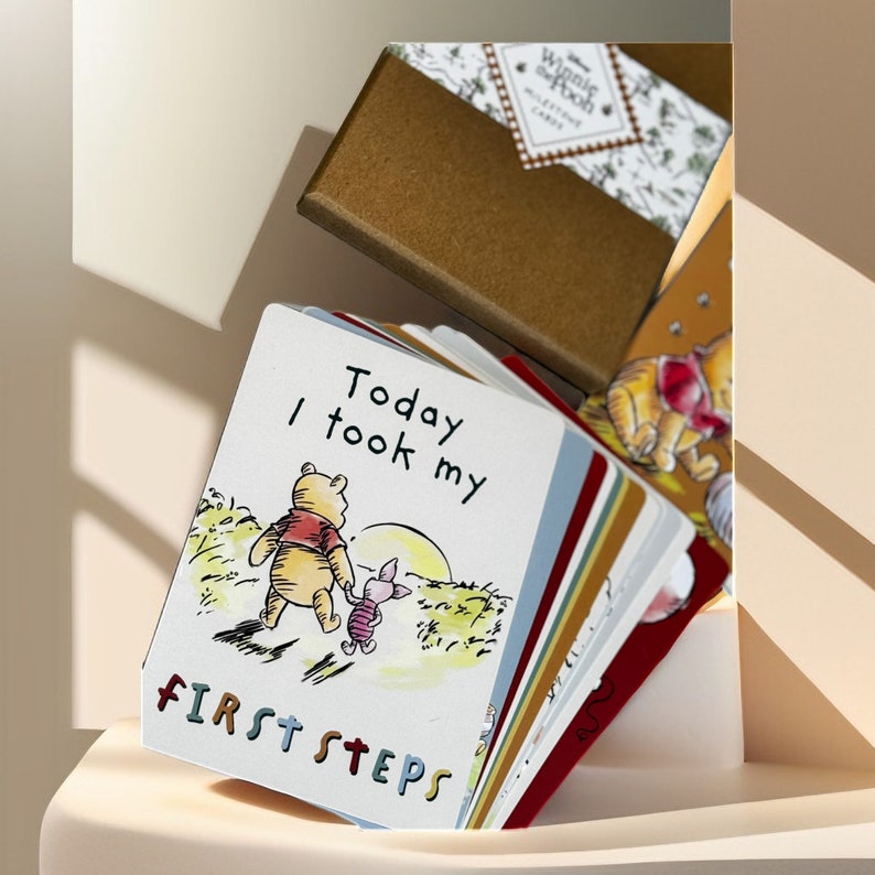 Winnie the Pooh 24 Baby Milestone Cards - Etsy