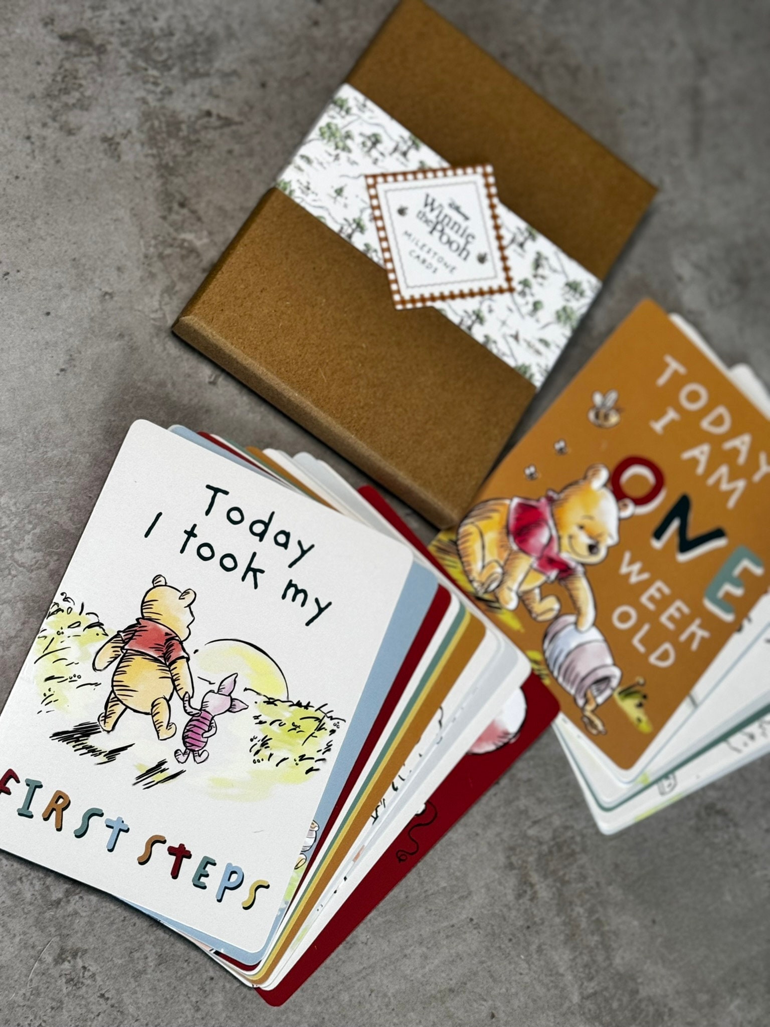 Winnie the Pooh 24 Baby Milestone Cards - Etsy