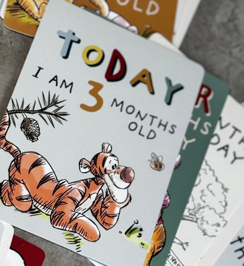 Winnie the Pooh 24 Baby Milestone Cards - Etsy