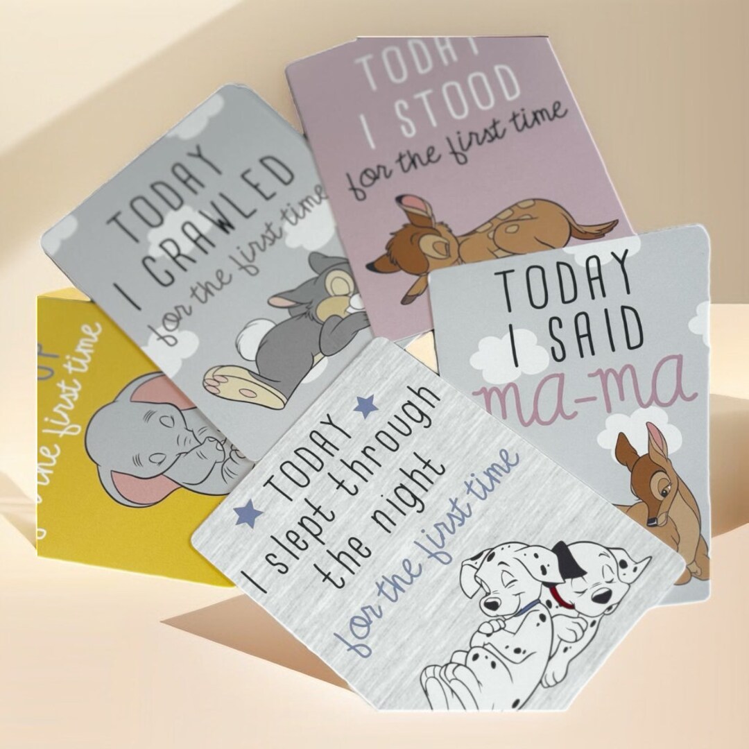 Disney 30 Baby Milestone Cards - Etsy