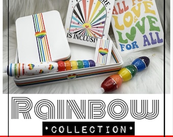 Rainbow Diamond Painting Accessories-Drill Trays-Pens-Cover Minders-Pride-Rainbow-Hearts