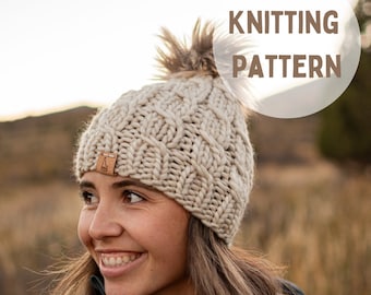 KNITTING PATTERN - Payette Beanie - Beginner Friendly Super Chunky Hat