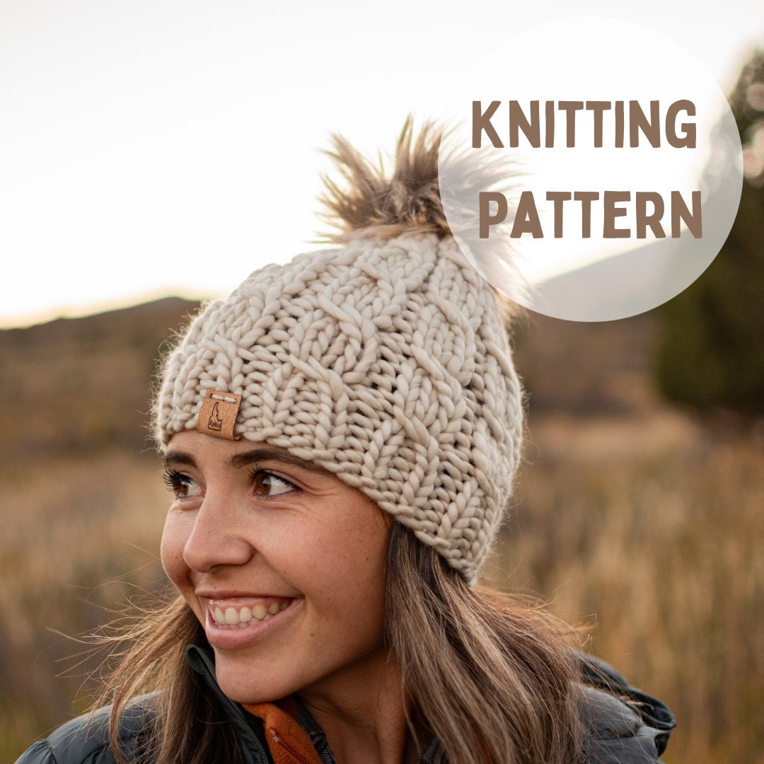 KNITTING PATTERN Payette Beanie Beginner Friendly Super Chunky Hat - Etsy