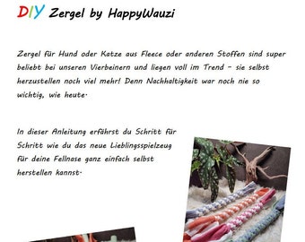 Anleitung DIY Zergel aus Fleece oder anderen Stoffen