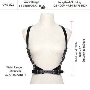 Handmade Chest Steampunk Harness for Women Leather Belt Shoulder Straps Harness Suspender Harness Leather Waist Harness Belt Fashion Harness image 3