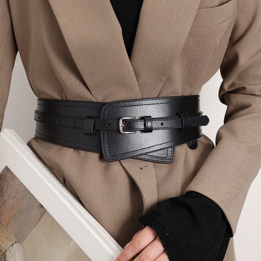 Corset Leather Waist Belt Black Leather Harness Corset Belt Punk