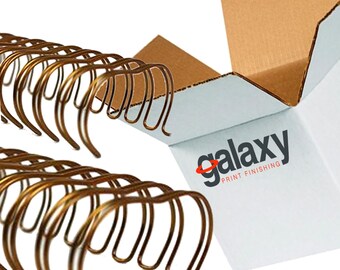 Galaxy Bronze Drahtschlaufe Bindung für Binder 6.4 mm Pitch 3:1 - x 100