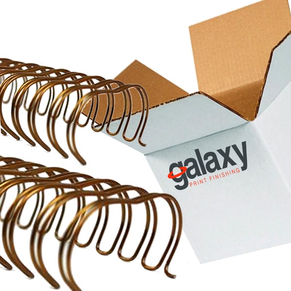 Galaxy Bronze Wire Loop Binding pour reliure 6.4 mm Pas 3:1 - x 100