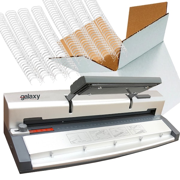 Galaxy G60 A4 Wire Binding / Binder Machine Includes 100 Wire Bindings - Home Office Manual