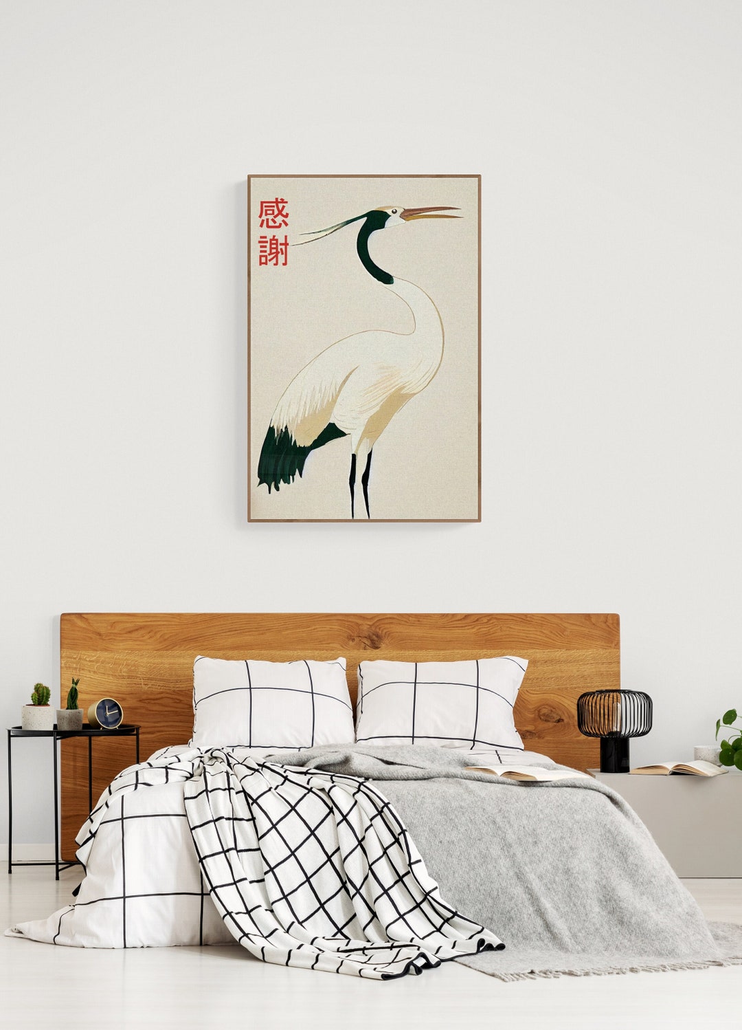 Japanese Crane Art Japanese Art Japanese Poster Crane Print Japanese