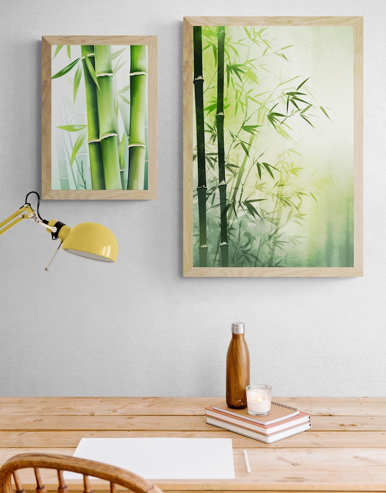 Bamboo Printable Poster Set of 2 Bamboo Painting Botanical Wall Art Bamboo Printable Poster Set of 2 Bamboo Painting Botanical Wall Art