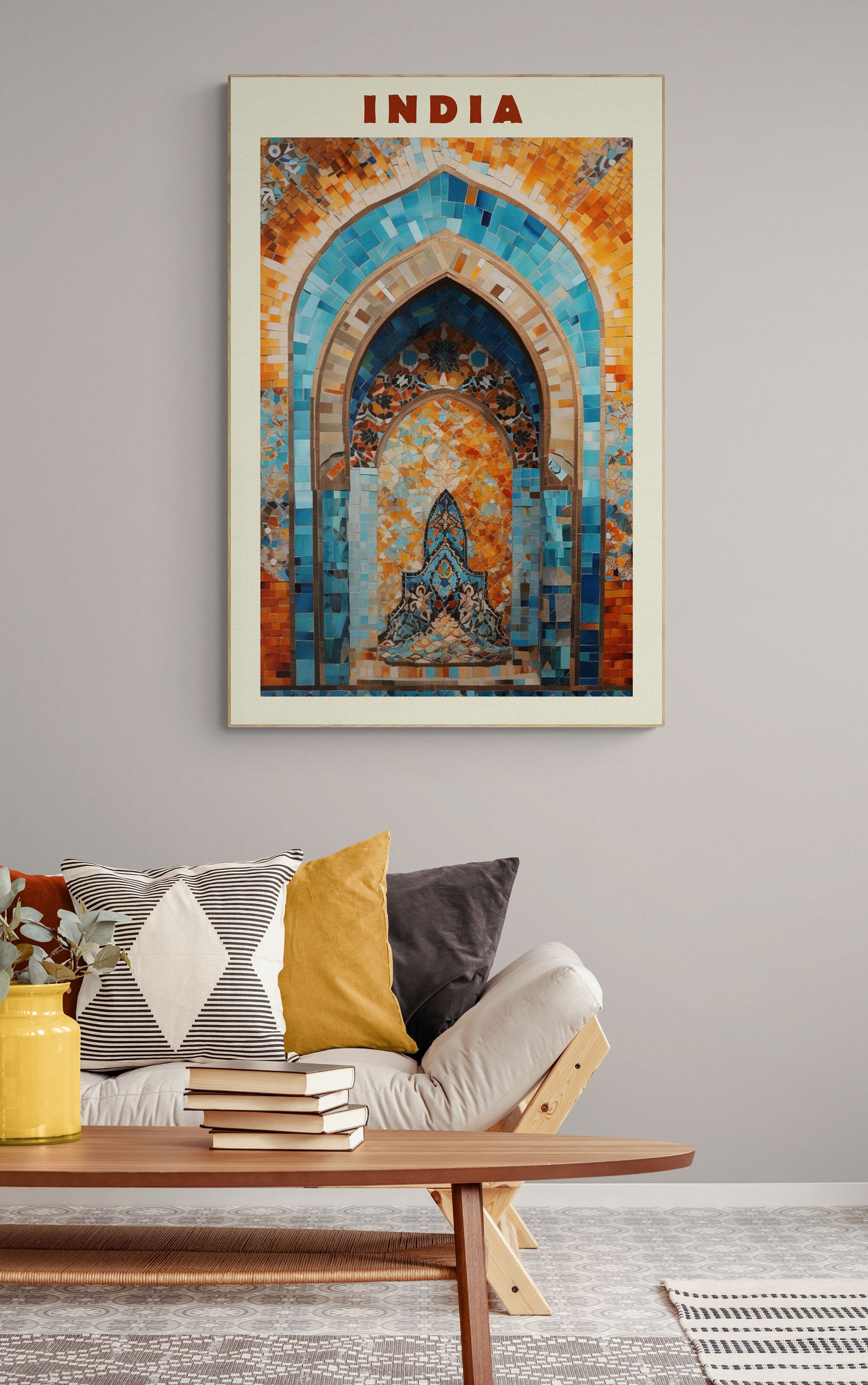 India Travel Poster India Art Print Indian Wall Art Colorful Wall Decor ...