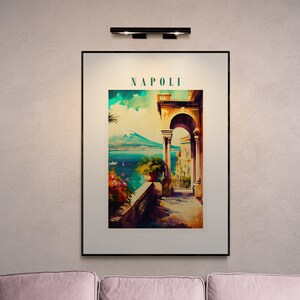 Napoli Digital Poster Cityscape Italy Vintage Printable Wall Decor Digital Print Napoli Stunning Cityscape Artwork Italy Decor Poster Art