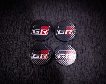 Coprimozzo per cerchi in lega stile fibra di carbonio per Toyota GR Corolla (non compatibile con altri cerchi) - 62 mm - Design originale - Stampato in 3D