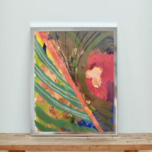 Abstract Floral Art Print: Modern Nature Colors, Contemporary Wall Decor